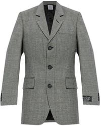 Vetements - Check-Pattern Three-Button Blazer - Lyst
