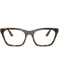 Emporio Armani - Tortoiseshell-Effect Rectangle-Frame Sunglasses - Lyst