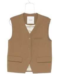 Nanushka - Mouwloze Top Met Knopen - Lyst
