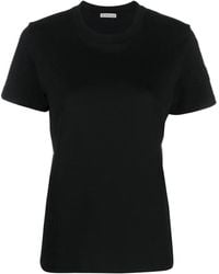 Moncler - T-Shirt Con Applicazione Logo - Lyst