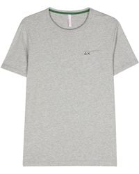Sun 68 - Logo-embroidered Cotton T-shirt - Lyst
