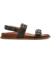 MICHAEL Michael Kors - Monogram-Print Buckle-Fastening Sandals - Lyst