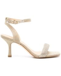 MICHAEL Michael Kors - Carrie 75Mm Leren Sandalen Verfraaid Met Stras - Lyst