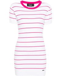 DSquared² - Vestido De Punto A Rayas - Lyst