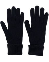 Woolrich - Logo-Patch Virgin Wool Gloves - Lyst