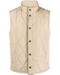 Canali - Quilted Press-stud Gilet - Lyst