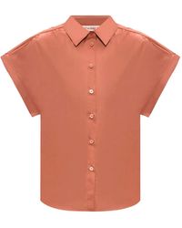 Twinset - Chemise En Popeline À Manches Courtes - Lyst