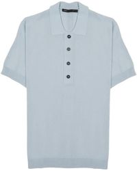 Low Brand - Knitted Short-Sleeve Polo Shirt - Lyst