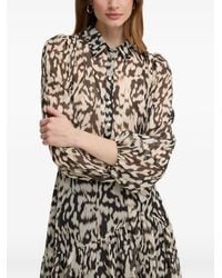 Morgan - Animal-Print Ruffled Mini Dress - Lyst
