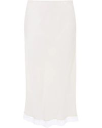 Victoria Beckham - Lace Trim Slip ミディスカート - Lyst