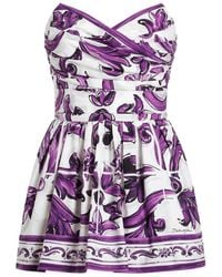 Dolce & Gabbana - Short Printed Dress - Lyst