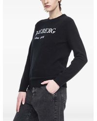 Iceberg - Logo-Intarsia Crew-Neck Sweater - Lyst