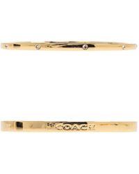 COACH - Logo-Engraved Bangles (Set Of Two) - Lyst