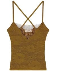 RETORI - Jacquard-Knit Net-Detail Top - Lyst