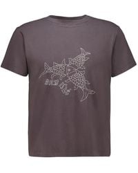 BAZISZT - Fish-Embroidered T-Shirt - Lyst