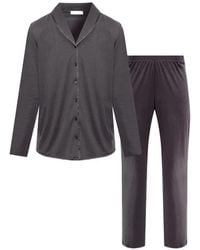 Hanro - Ensemble Pyjama Deux Pièces En Coton À Boutonnière - Lyst