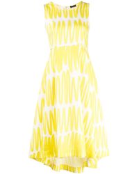 Kiton - Abstract-print Sleeveless Midi Dress - Lyst