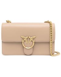 Pinko - Classic Love Leather Shoulder Bag - Lyst