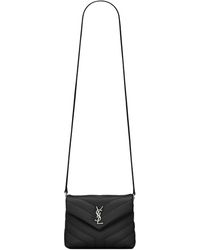 LOULOU TOY STRAP BAG IN MATELASSÉ Y SUEDE, Saint Laurent