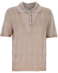 Gran Sasso - Diamond-Knit Short-Sleeve Top - Lyst