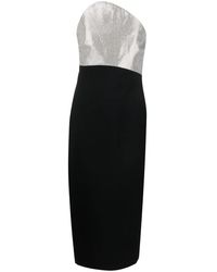 Roland Mouret - Strapless Crystal-embellished Wool And Silk-blend Gown - Lyst