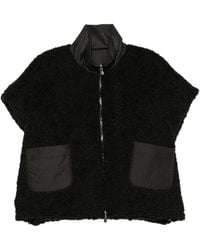 Le Tricot Perugia - Reversible Bouclé Zip-Up Gilet - Lyst