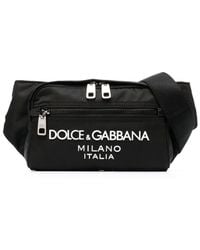 Dolce & Gabbana - Riñonera con logo en relieve - Lyst