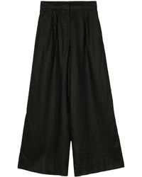 STAUD - Sasha Wide-Leg Linen Trousers - Lyst