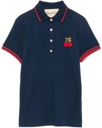 Valentino Garavani - Cherry-Embellished Polo Top - Lyst