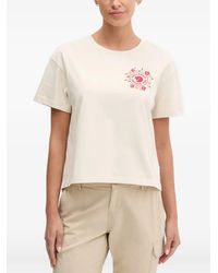 Fjallraven - T-Shirt En Coton À Logo Fjällblomster - Lyst