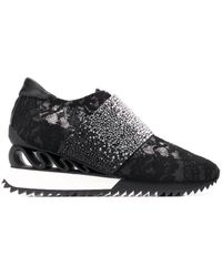 Le Silla - Rhinestone Embellished Sneakers - Lyst