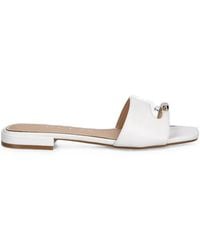 Guess - Tablita Logo-Plaque Toe-Strap Slide Sandals - Lyst