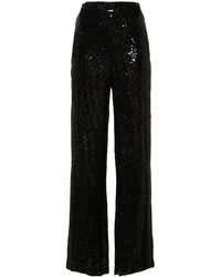Alice + Olivia - Sequin-embellished Wide-leg Trousers - Lyst