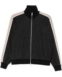 Peserico - Side-Stripe Zip-Fastening Sweatshirt - Lyst
