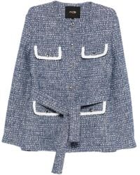 Maje - Button-Front Tweed Jacket - Lyst