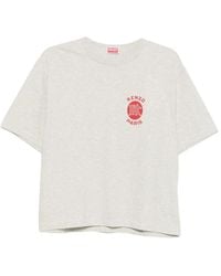 KENZO - Paris Emblem Logo-Print T-Shirt - Lyst