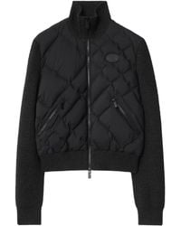 Burberry - Check-Stitch Nylon And Wool Jacket - Lyst