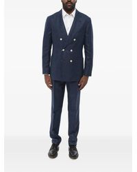 Brunello Cucinelli - Double-Breasted Houndstooth Suit - Lyst