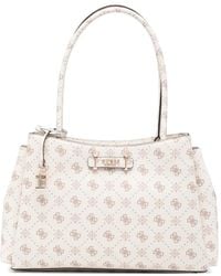 Guess - Carrie Logo-Pattern Padlock-Detail Tote Bag - Lyst