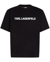 Karl Lagerfeld - Logo-print Organic-cotton T-shirt - Lyst