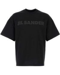 Jil Sander - T-Shirt À Logo Brodé - Lyst