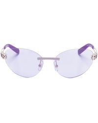 Gcds - Gd0032 Oval-frame Sunglasses - Lyst