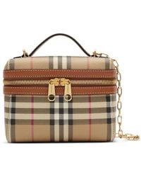 Burberry - Mini Check Vanity Bag - Lyst