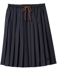 Miu Miu - Pleated Midi Skirt - Lyst