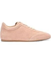 Stuart Weitzman - Cruz Suede Lace-Up Sneakers - Lyst