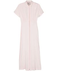 Semicouture - Ruched-detail Crepe Shirtdress - Lyst