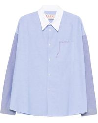 Marni - Chemise En Soie À Poche Poitrine - Lyst