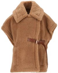 Max Mara - Belted Faux-Shearling Jacket - Lyst