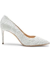 Casadei - Julia Rigel Floral-Flock Pumps - Lyst