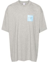 Vetements - Sticker Logo Cotton T-shirt - Lyst
